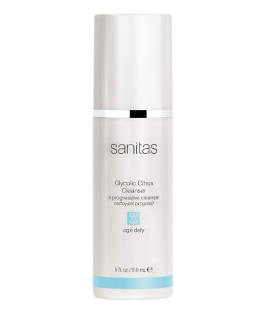 Sanitas Progressive Skinhealth Glycolic Citrus Cleanser 150 ml- Exfoliating Facial Cleanser Reduces Fine Lines and Wrinkles