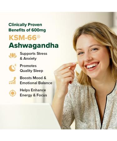 VAHDAM KSM -66 Ashwagandha 625 mg with Ginger & Piperine Support Stress Relief (120 Capsules) - Buy Online on GoSupps.com