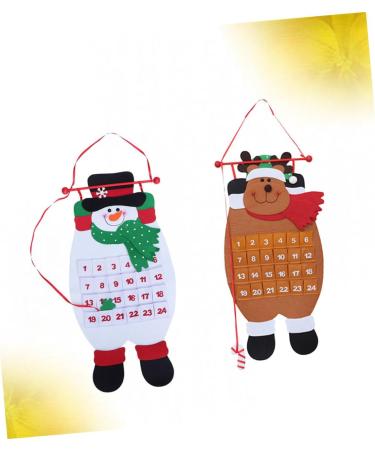 STOBAZA 2pcs Calendars Christmas Calendar Countdown Cute Calendar Christmas Calendar Pendant Christmas Socks - Buy Online on GoSupps.com
