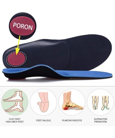 Valsole Orthopedic Insoles for Men & Women - Soft Shoe Inserts for Flat Feet Plantar Fasciitis and Foot Pain Relief - Size 35-36 EU (23cm) V107B - Buy Online on GoSupps.com