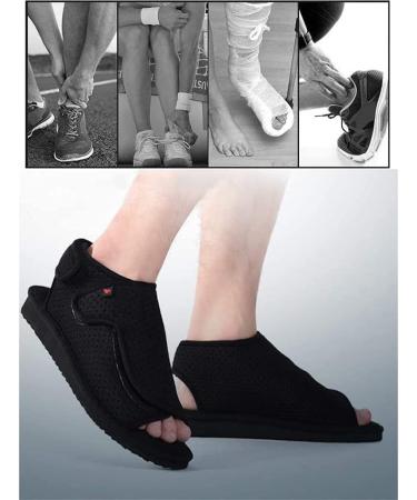 WCXTY Health Shoe Open Toe Diabetic Slippers Velcro Fastener for Swollen Feet Seniors - Size 10.5 - Buy Online on GoSupps.com