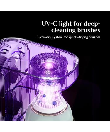 Electric Face Scrubber with Cleansing Station | Wireless Charging | 3 Brush Heads | Green - Buy Online on GoSupps.com