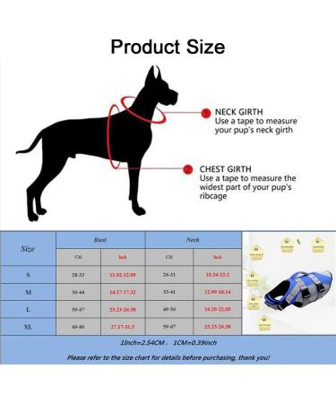 Hzqifei Reflective Life Jacket for Dogs - Luxurious Blue Swimming Vest for Small Medium & Large Dogs - XL Size - Buy Online on GoSupps.com