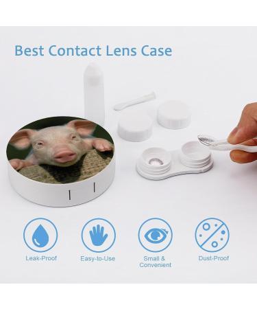 Buy Cute Pig Contact Lens Travel Kit - Portable Contact Box with Mirror for Daily Outdoor Use - Buy Online on GoSupps.com