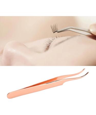 Eyelash Applicator Tool DIY Rose Gold Curved Lash Tweezer for Easy Lashes Application and Removal - Buy Online on GoSupps.com