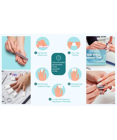 Nail Polish Remover Pads - 200 Pack Non Acetone Wipes for Home & Professional Use - Individually Wrapped Travel Kit - Buy Online on GoSupps.com