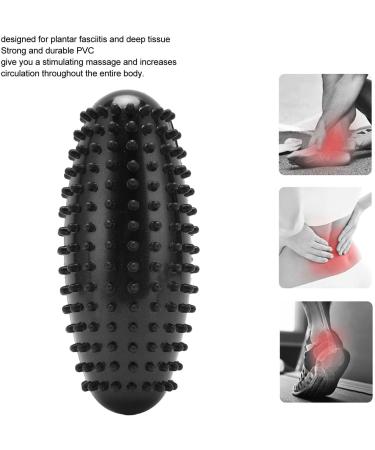 Durable PVC Massage Ball - Odorless Muscle Relief & Portable Foot Roller for Plantar Fasciitis (Black) - Buy Online on GoSupps.com
