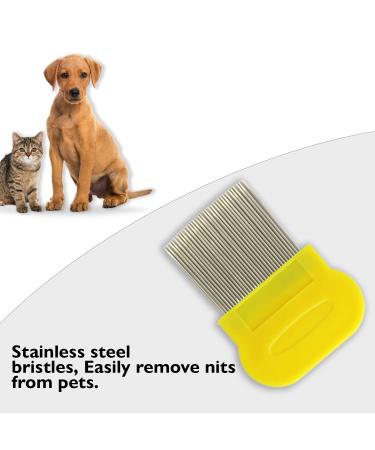 Nitty Gritty Stainless Steel Nit Comb - Effective Head Lice Treatment for Kids, Adults, and Pets - Yellow - Buy Online on GoSupps.com