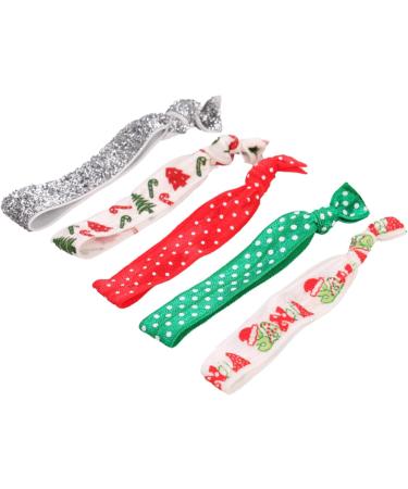 Miaija 10Pieces Christmas Elastic Hair Ties Colorful Ponytail Holder Hair Band Mixed Pattern Xmas Hair Decoration for Girls and Woman Party Favors Gifts - Buy Online on GoSupps.com