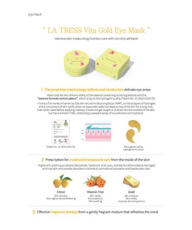 Vita Gold Korean Eye Mask - 60 Sheets | Premium Korean Beauty Skin Care for Bright Eyes - Buy Online on GoSupps.com