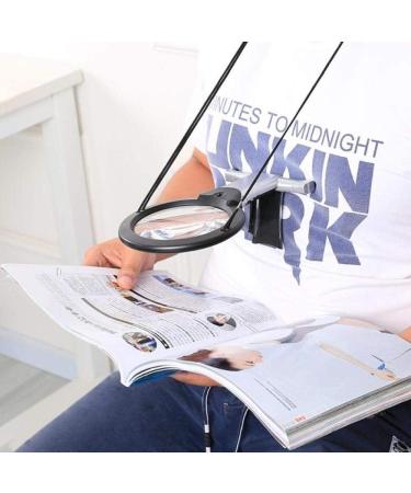 with Light 2LED Lights Magnifier for Reading Sewing Crafts Handcraft Desktop Neck Hanging Style Tool Better Life - Buy Online on GoSupps.com