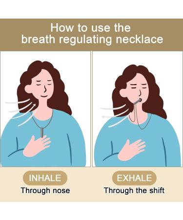 Anxiety Relief Necklace Set - Mindful Anapana Breathing for Stress Relief - Portable Deep Breathing Exercises - Meditation Tool for Men and Women - Rose Gold + Silver - Buy Online on GoSupps.com