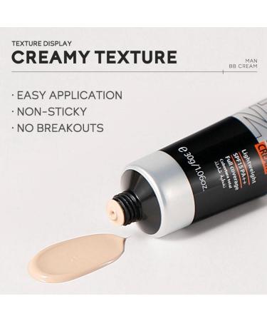 Mens BB Cream Foundation Deep Hydrating BB Cream Tinted Moisturiser BB Cream SPF 15 Face Cream SPF 15 Mens Concealer Colour Correcting Cream for Cover Blemishes Balance Skin Tone BB Cream Medium - Buy Online on GoSupps.com
