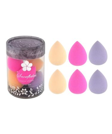 Snowflakes Mini Beauty Makeup Sponge Blender for Eyes Small Under Eye Makeup Sponges 6 Pack Latex Free.