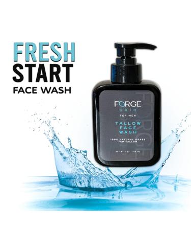 Forge Tallow Face Wash - Nourishing & Hydrating Facial Cleanser for All Skin Types | 150 mL Anti-Aging Acne Control & Pore Minimizer for Men & Women - Buy Online on GoSupps.com