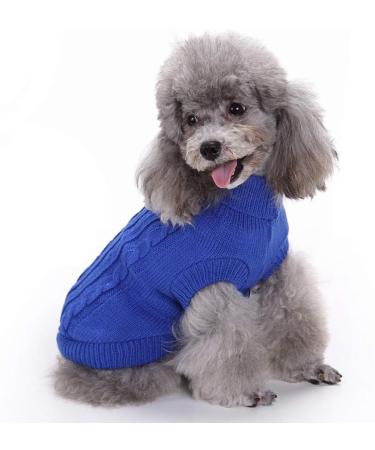 Buy Dark Blue Small Dog Sweater & Cat Sweatshirt | Warm Cozy Clothing for Pets - International Shipping - Buy Online on GoSupps.com