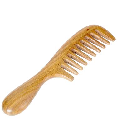 Onedor 100% Natural Green Sandalwood Hair Comb - Anti-Static Wooden Detangler (Extra Wide Tooth) - Buy Online on GoSupps.com