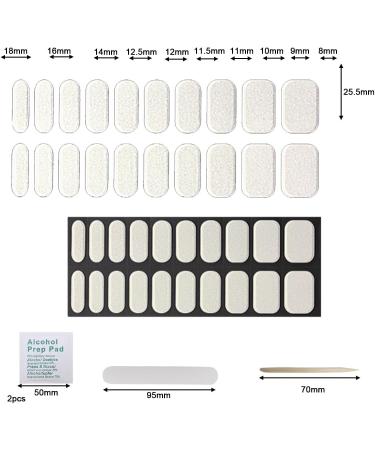 Semi Cured Gel Nail Strips 27 PCS Gel Nail Polish Stickers Wraps Adhesive Gel Nail Stickers with Nail File Stick and Sealing Strip(H) - Buy Online on GoSupps.com