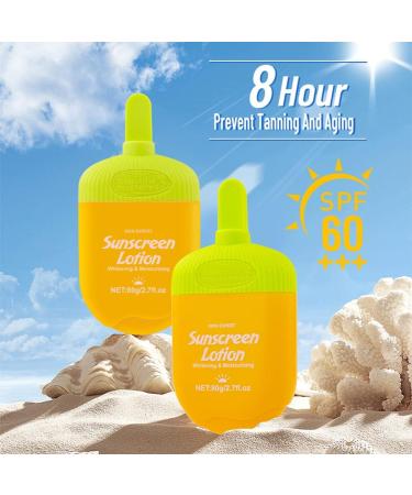Face Sunscreen for Women Moisturizing Sunscreen Cream SPF 60+++ Add Vitamin C Fight UV Rays Oil-Free and Anti-Aging Daily Sun Care All Skin Types 80g - Buy Online on GoSupps.com