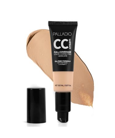 Palladio Full-Coverage Color Correction CC Cream Oil-Free with Peptides & Vitamin C Best for Correcting Redness and Uneven Skin Tone Buildable Foundation Coverage (Light 20W) 25.70 g (Pack of 1) Light 20W - Buy Online on GoSupps.com