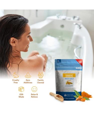 Buy Turmeric Bath Salt - 128oz Epsom Salt with Essential Oils & Vitamin C - BPA Free Pouch - International Shipping Available - Buy Online on GoSupps.com