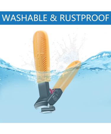 Nail Clippers for Thick Nails - DUAIU Wide Jaw Toenail Clippers Heavy Duty Nail Cutter with Catcher Sharp & Ergonomic Nail Clipper for Men and Women (Yellow) - Buy Online on GoSupps.com