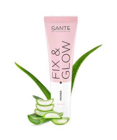 Sante Naturkosmetik SANTE Naturkosmetik Fix & Glow Primer 30 ml with Squalane & Hyaluronic Acid for Long-Lasting Makeup Moisturizing & Vegan