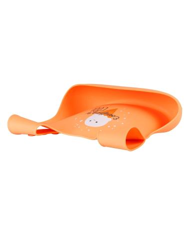 Kiddo Feedo Roll Up Bib for Baby & Toddler | Easy Clean Mealtime Bib with Pocket | Comfortable Orange Bib for Mess-Free Dining - Buy Online on GoSupps.com