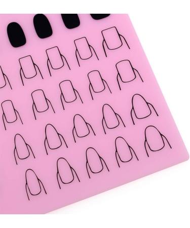 Minkissy Silicone Nail Tools Silicone Manicure Mat Washable Nail Polish Coloring Practice Pad Nail Art Stamping Mat Nail Practice Workspace Design Plate () Manicure Tools Pink - Buy Online on GoSupps.com