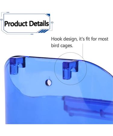 Freiomyi Bird Bath Box for Cage - Hanging Bathtub Bowl for Small Birds - Cage Accessories for Lovebird - Clear - Buy Online on GoSupps.com