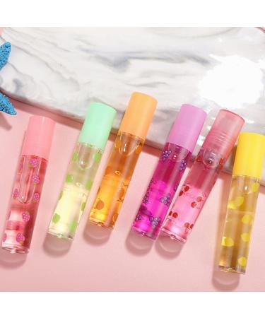 Uonlytech 6 Pcs Fruit Lip Balm Set | Lip Gloss Lipstick & Roller Oil | Natural Fruit Essence for Glossy Lips - Buy Online on GoSupps.com