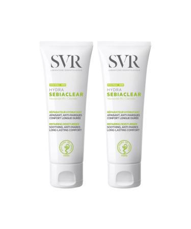 Sebiaclear Cr me Hydra Soin R parateur & Hydratant Peaux Tendance Acn ique Sous Traitement Dess chant Niacinamide Acide Hyaluronique & C ramides Apaisant & Anti-Rougeurs - Lot de 2x40ml