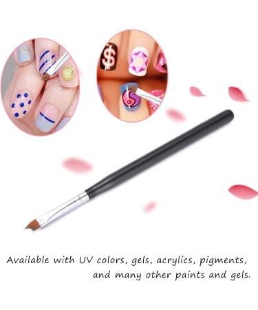 Professional French Manicure Brush - Oblique Head Nail Brush for UV Gel and Acrylic Paint - Buy Online on GoSupps.com