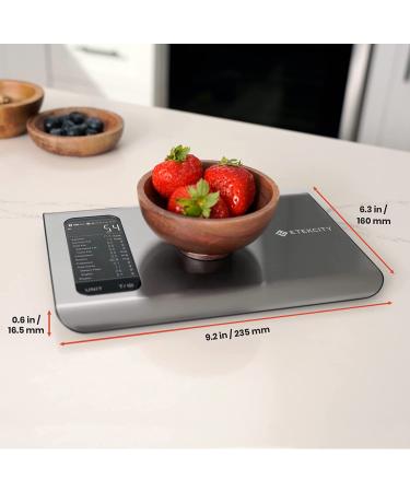 Etekcity Smart Food Nutrition Scale - Digital Grams and Ounces for Weight Loss, Baking, Cooking, Keto and Meal Prep - 11 Pounds-Large 304 Stainless Steel - Buy Online on GoSupps.com
