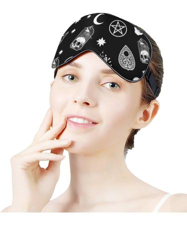 AMRANDOM Super Smooth Soft Skull Cat Moon Gothic Eye Mask | 3D Eye Cover for Men & Women | Relieve Eye Stress | Travel & Naps Blindfold - Buy Online on GoSupps.com