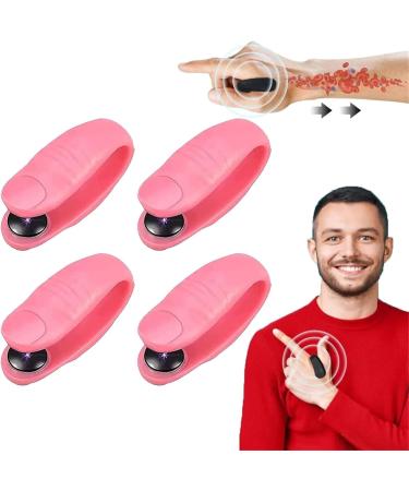 Hypoglycemic acupuncture clip hypoglycaemia acupuncture clip hand battery clip sugar control Li4 acupressure point clip migraine relief (pink-4pcs)