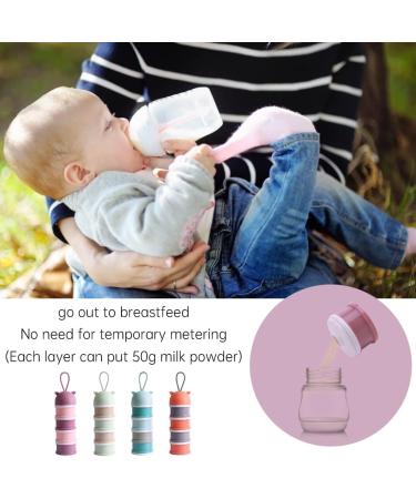 4-Layer Baby Milk Powder Dispenser & Snack Container - Non-Spill, Portable, Orange - Buy Online on GoSupps.com