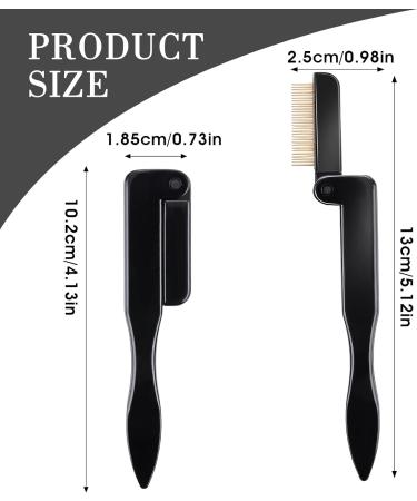 WLLHYF Folding Eyelash Comb - Black-Gold Eyelash Separator & Mascara Brush - Buy Online on GoSupps.com