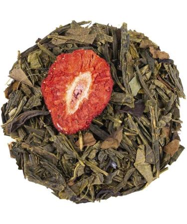  Th s & Traditions Teas & Traditions - Strawberry Organic Green Tea Jasmine Pepper - Tianzhu | 100g - Buy Online on GoSupps.com