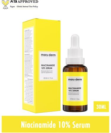 Maruderm Niacinamide 10 Serum Pore Refining & Sebum Control Smoothes Soothes & Strengthens the Skin Barrier 30 ML - Buy Online on GoSupps.com