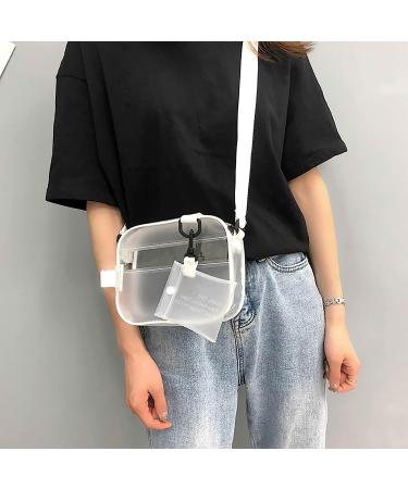 Enkrio Stadium Approved Clear Messenger Bag - Adjustable Crossbody Purse for Women, Men, Students - Buy Online on GoSupps.com