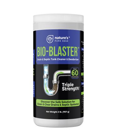 Enzyme Drain and Septic Cleaner and Friendly Bacteria Booster. Extra Large 2 lb. Deodorizes and Unclogs Pipes - Septic Tanks - RV Tanks-and More. No Caustic Chemicals! Dissolves Fats Oil and Grease.