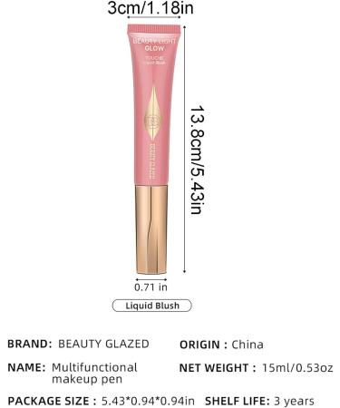 Liquid Highlighter | Long Lasting Face Contouring Stick with Cushion Applicator Lightweight Super Silky Face Brighten Moisturizer Makeup Smooth Shimmer Finish Frifer Blush 3# - Buy Online on GoSupps.com