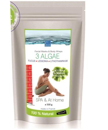 bleu & marine Bretania - 3 Seaweed Body Mud Wrap 1KG | Skin Rejuvenation | Detoxifier | Inch Loss Body Wrap | Rich in Vitamins and Minerals Size: 1 kg (Pack of 1)