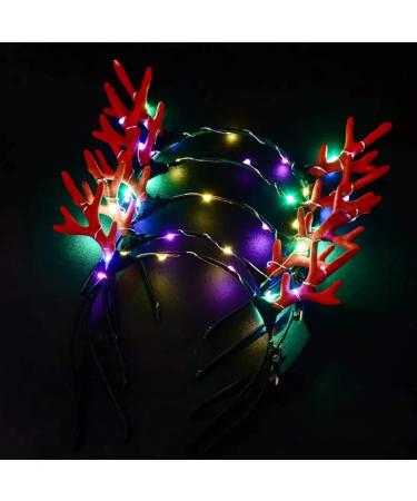 10Pcs LED Cat Ear Flower Crown Headband - Light Up Glow Hairband for Women, Girls - Perfect for Concerts, Parties, Halloween - Buy Online on GoSupps.com