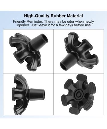 Supregear 6-Prong Non-Slip Rubber Cane Tip for 19mm Standard Walking Canes - Self Standing Replacement Accessory in Black - Buy Online on GoSupps.com