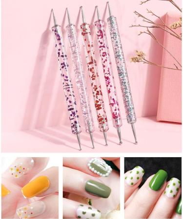 Nail Art Tip Round Flat Painting Drawing Carving Dotting Pen Builder Liner Acrylic Gel UV Polish Tools Painting Drawing Carving Dotting Pen - Buy Online on GoSupps.com