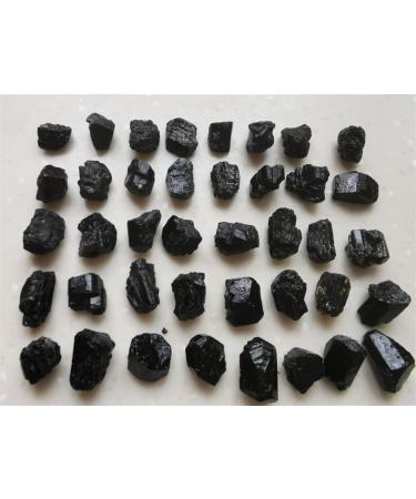 for 40pcs Lot Natural Black Tourmaline Rough Stone Rock Specimen60-70g s ningxiao - Buy Online on GoSupps.com
