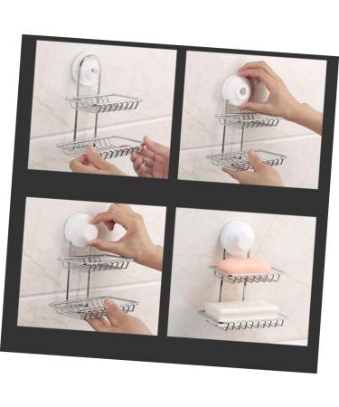 Ciieeo vacuum No punching Vacuum Suction Cup Soap dish soap dish Soap Holder soap holder Soap Box Soap Dish Holder double layer Waterproof Soap Dish Holder Soap Dish water proof - Buy Online on GoSupps.com