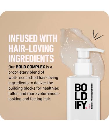Boldify Thicken Volume Conditioner - Ultimate Hair Thickening Biotin Conditioner for Split End Repair, Weightless Nourishment & Volume, Ideal for Thinning Hair, Fine Hair & Oily Hair, For Women & Men - Buy Online on GoSupps.com